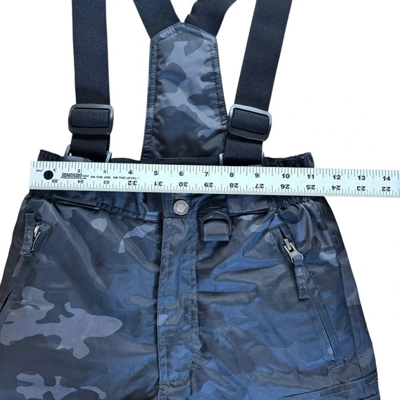 Weatherproof 32 degrees Kids Blue Camo Snow Bib Size XS (5/6) - Picture 10 of 12